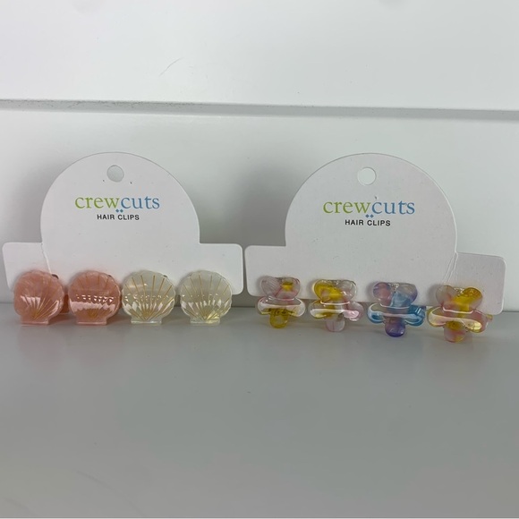 Crewcuts Other - NWT Crewcuts Girls Hair Clip Claws Flower Shell 8 Pieces